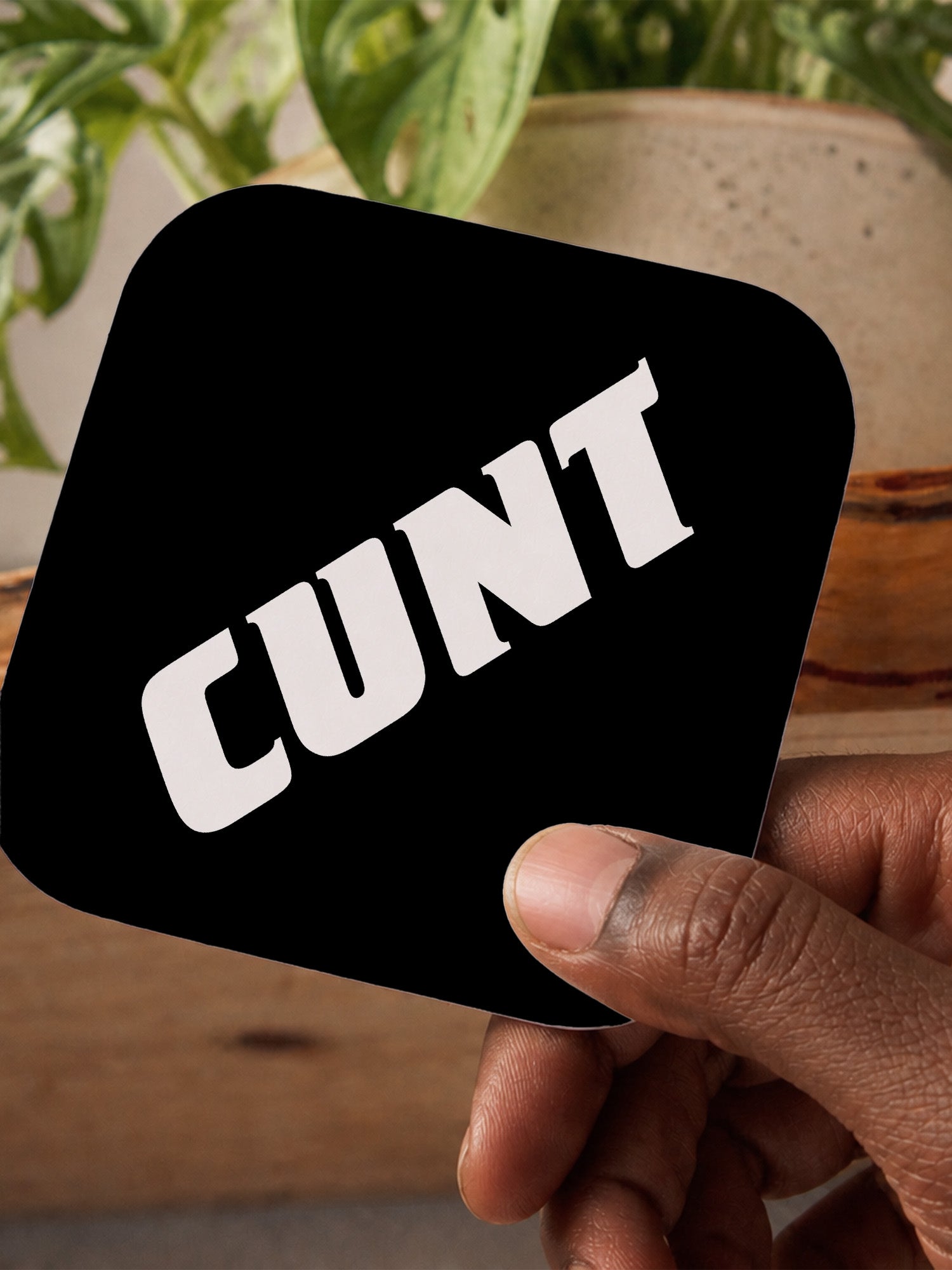 Cunt White Coaster