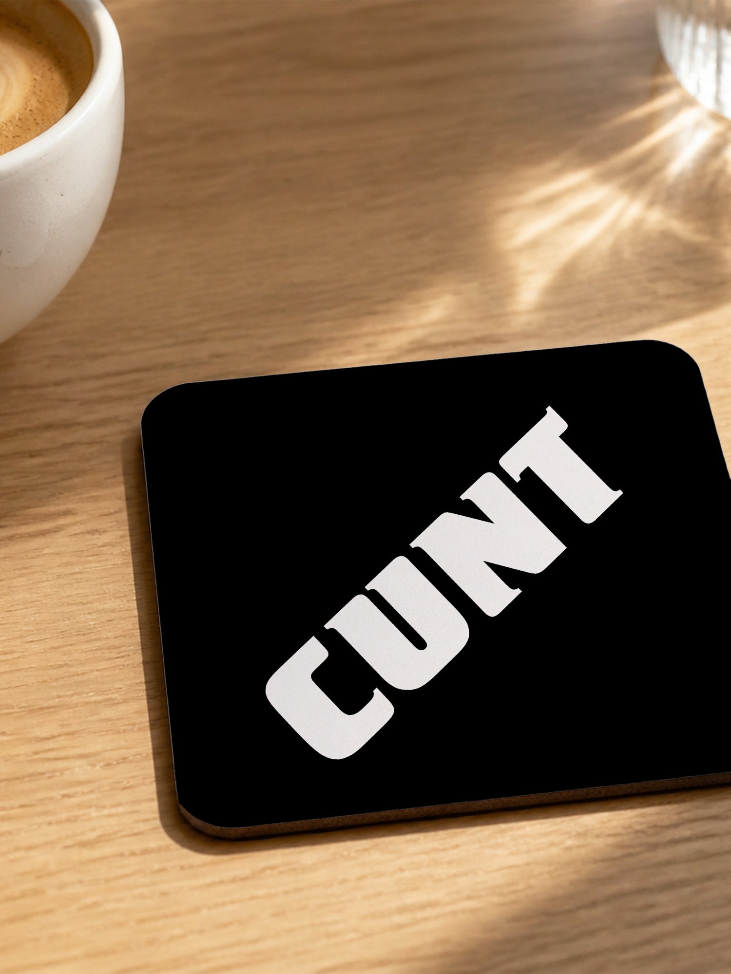 Cunt White Coaster