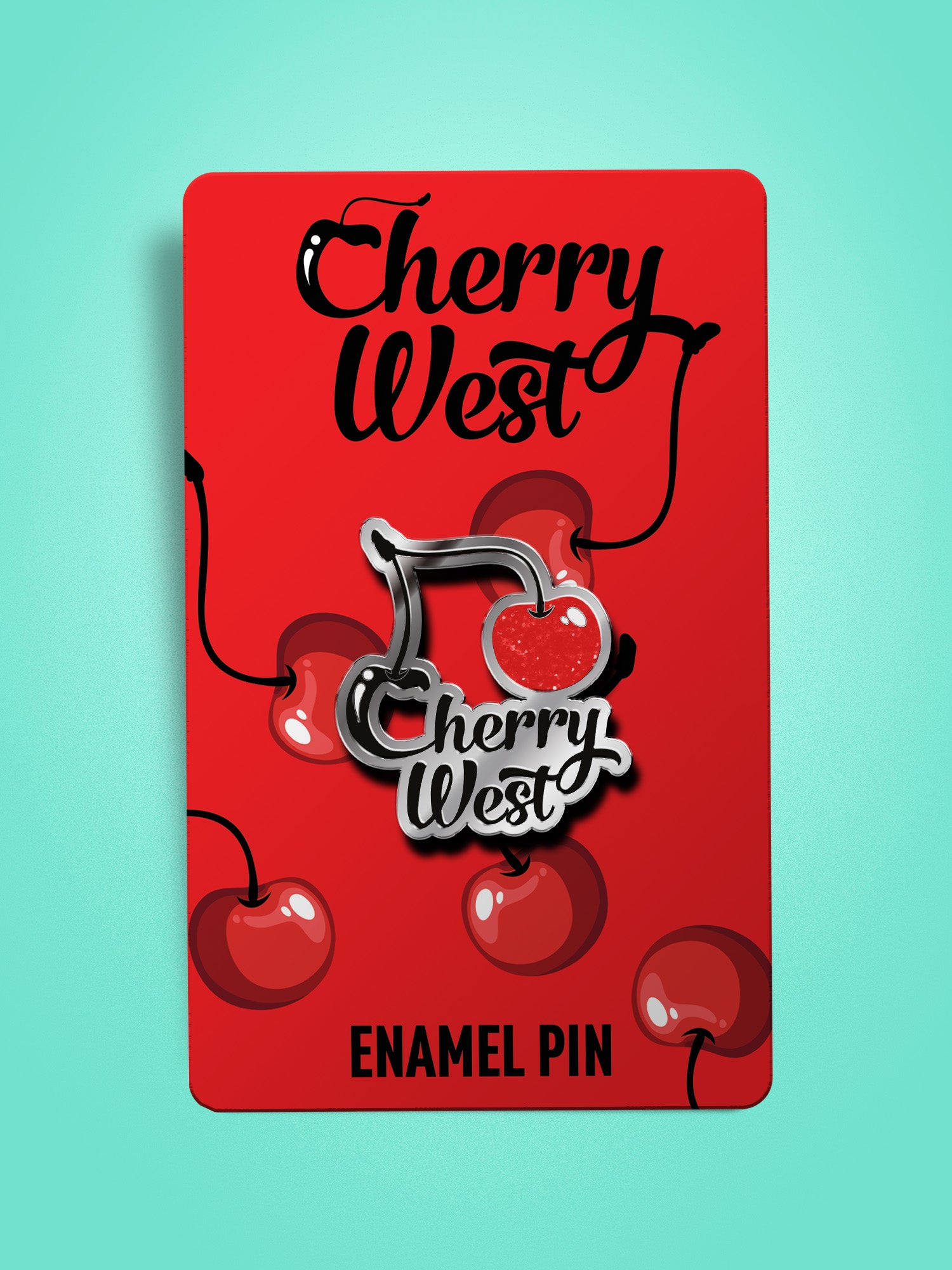Cherry West - Logo Enamel Pin