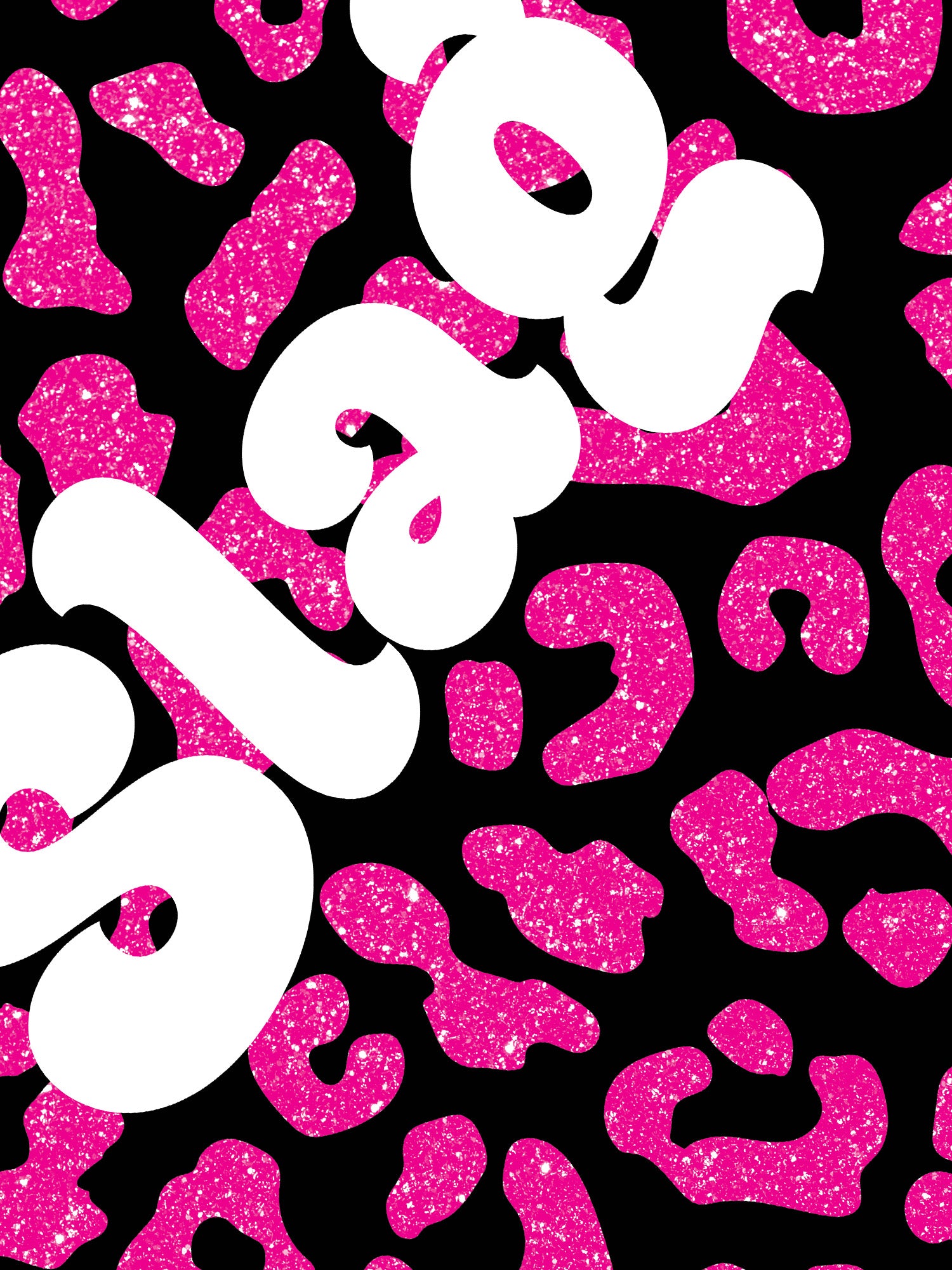 Slag Sparkle Leopard Print Clack Fan