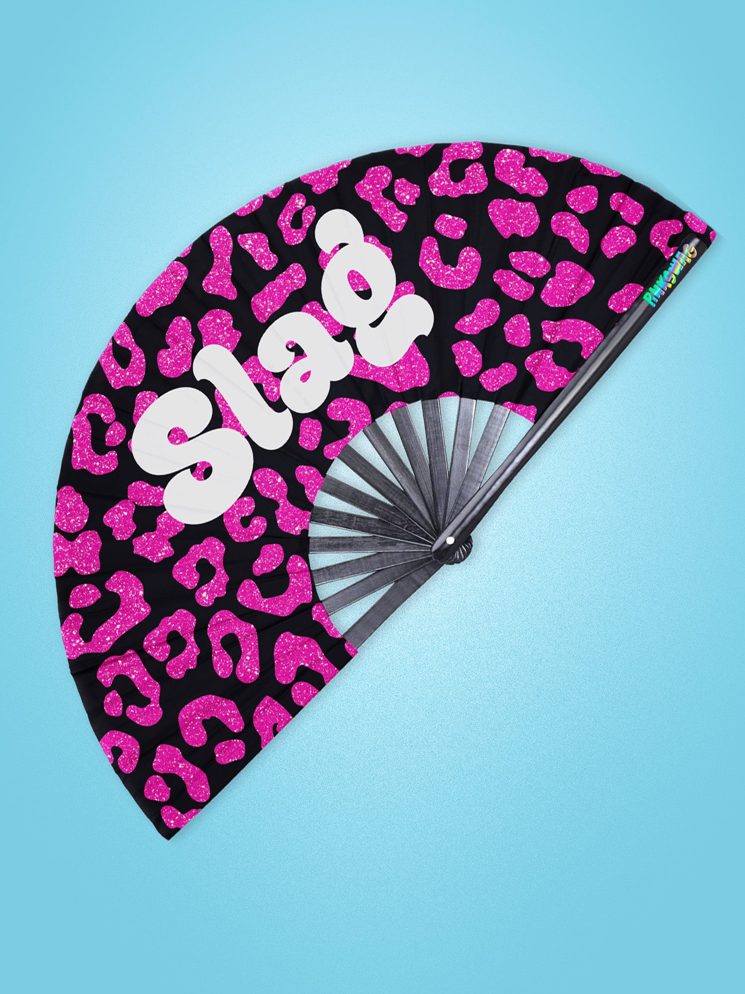Slag Sparkle Leopard Print Clack Fan