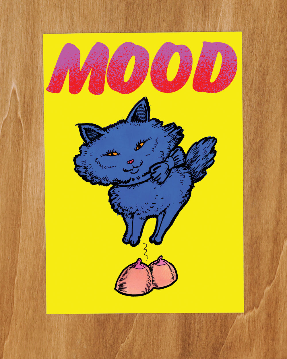 Jock Mooney - Mood Cat Print