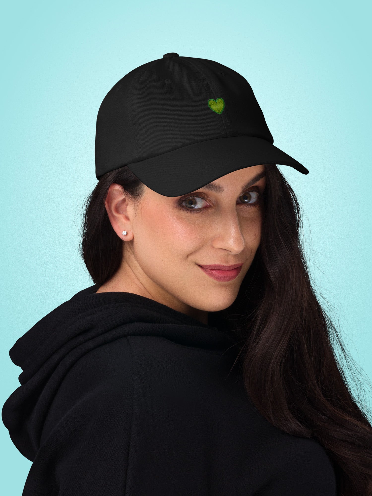 Love Green Embroidered Cap