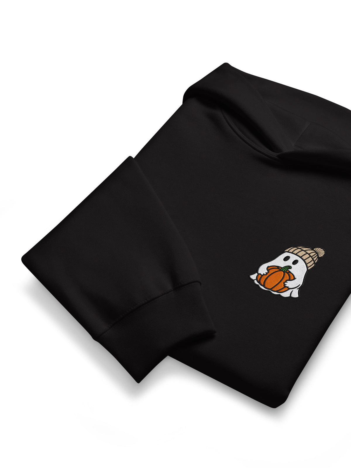 Pumpkin Ghost Embroidered Hoodie