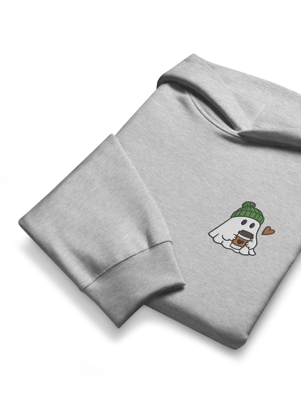 Latte Ghost Embroidered Hoodie