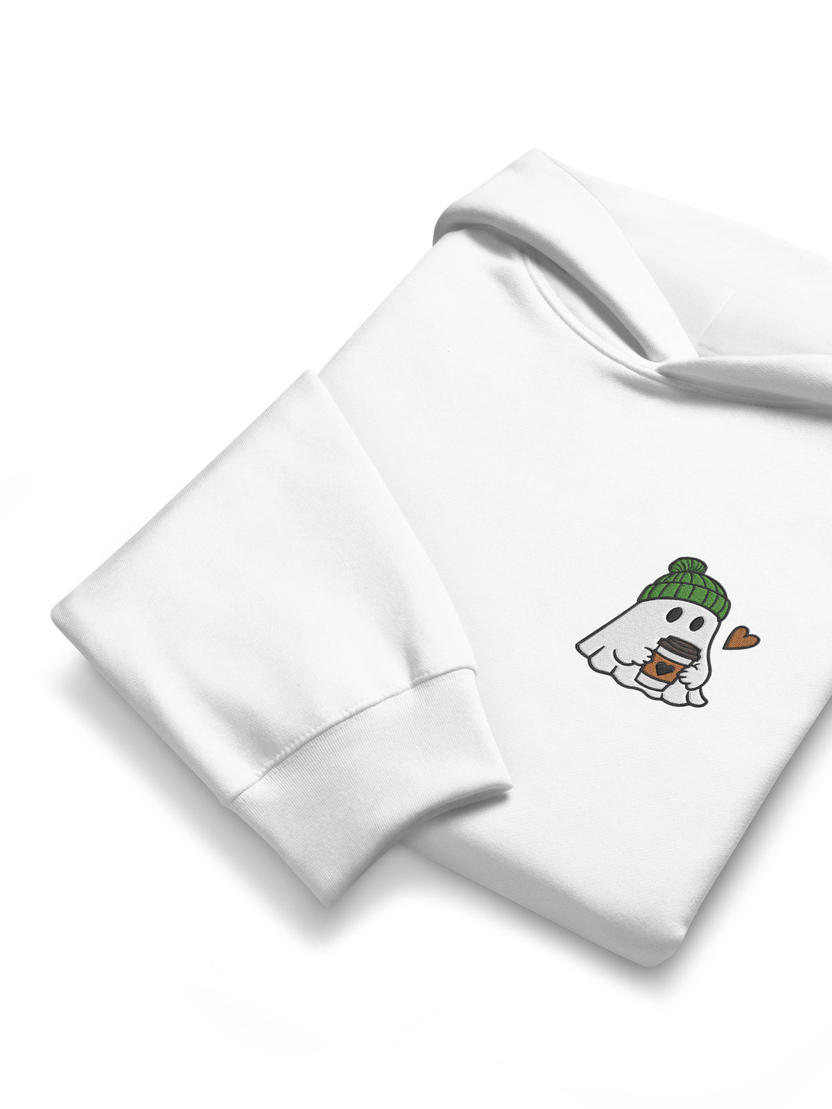 Latte Ghost Embroidered Hoodie