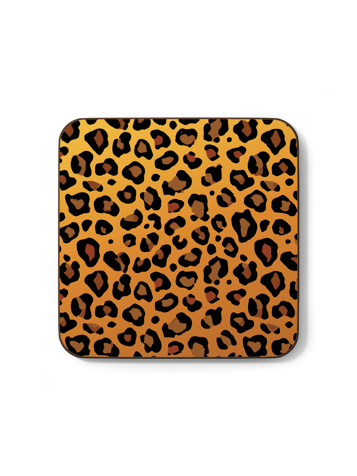 Leopard Print Brown Coaster