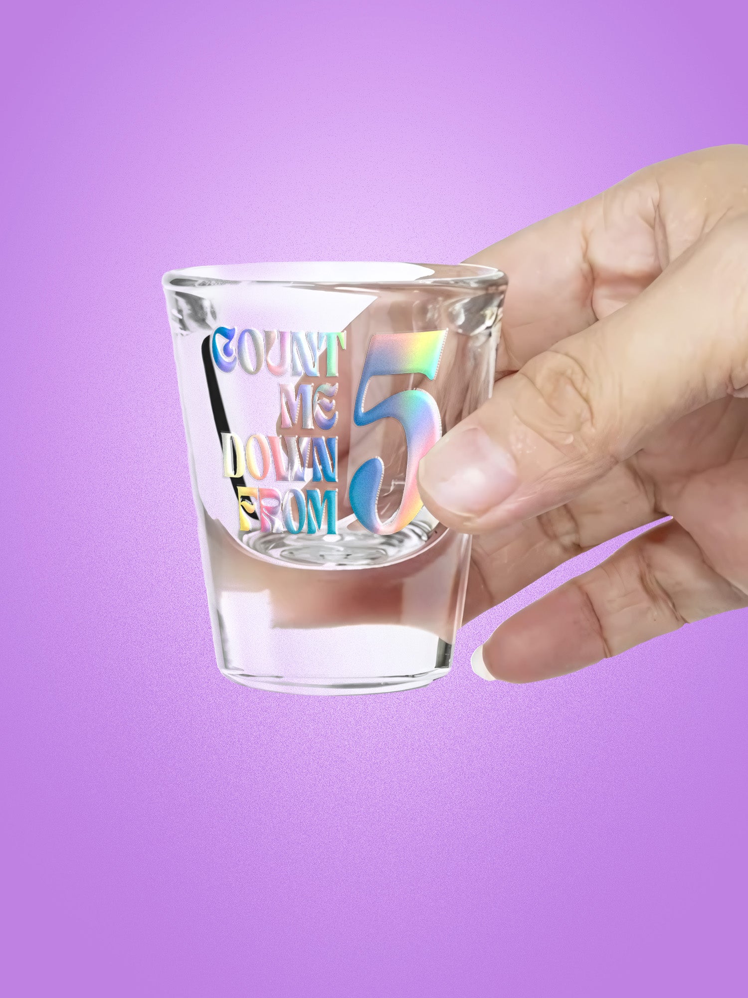 Marsha Mallow - Count Me Down From 5 Shot Glass