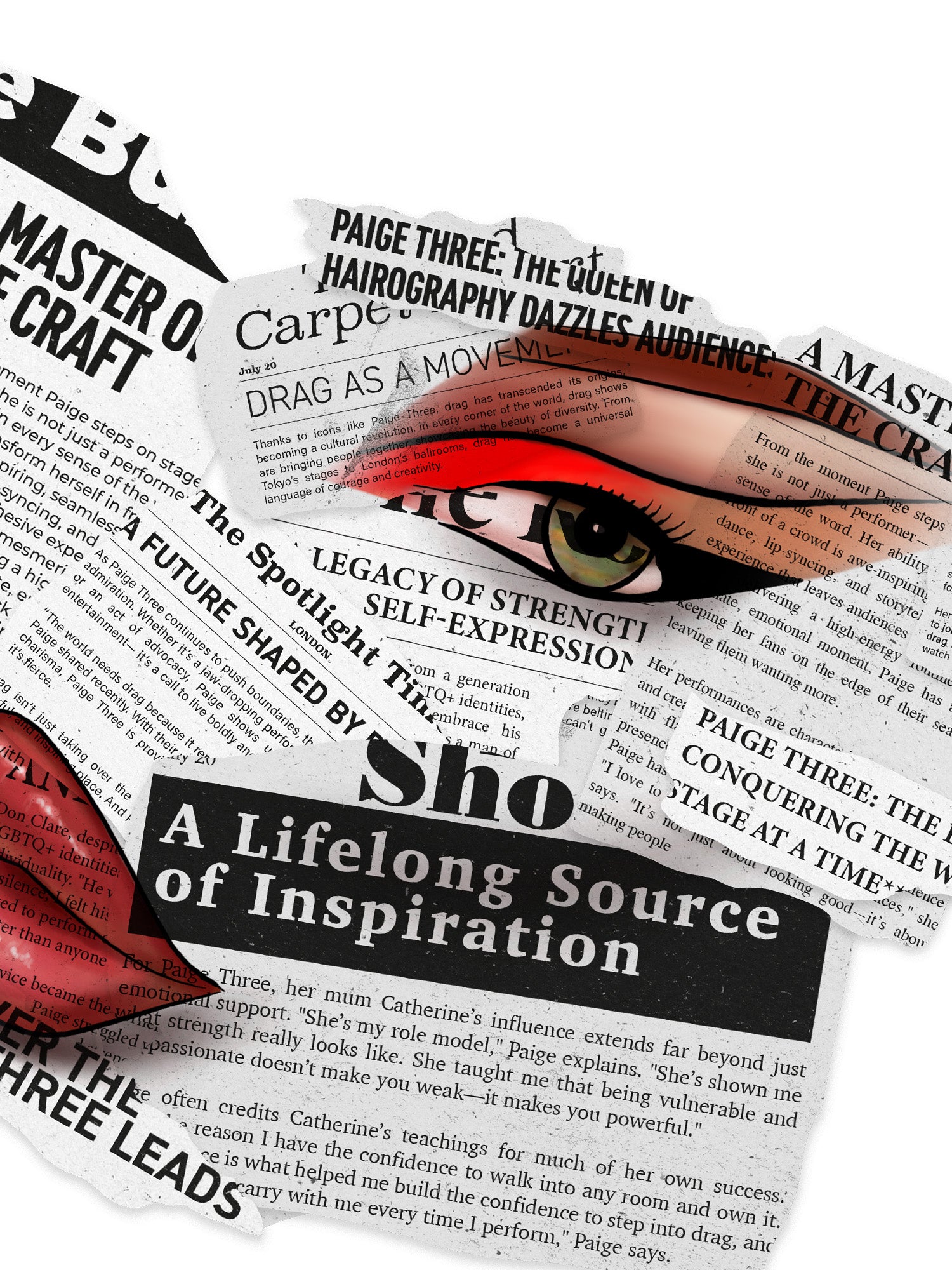 Paige Three - Face Hoodie