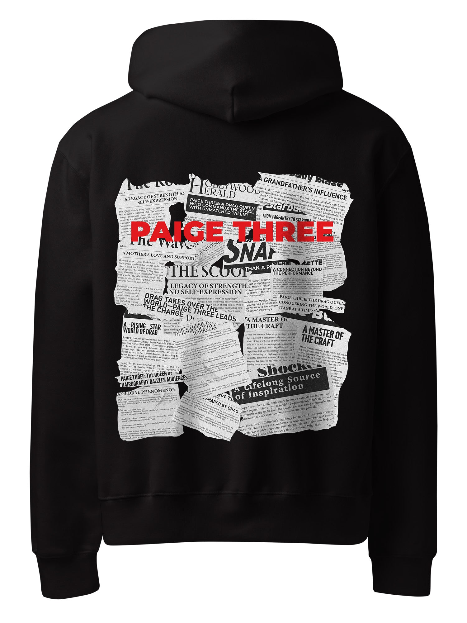 Paige Three - Newspaper Hoodie