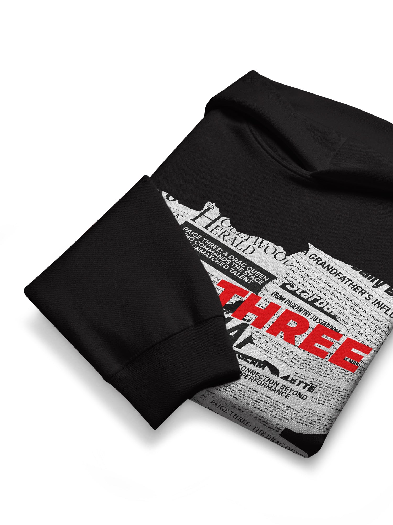 Paige Three - Newspaper Hoodie