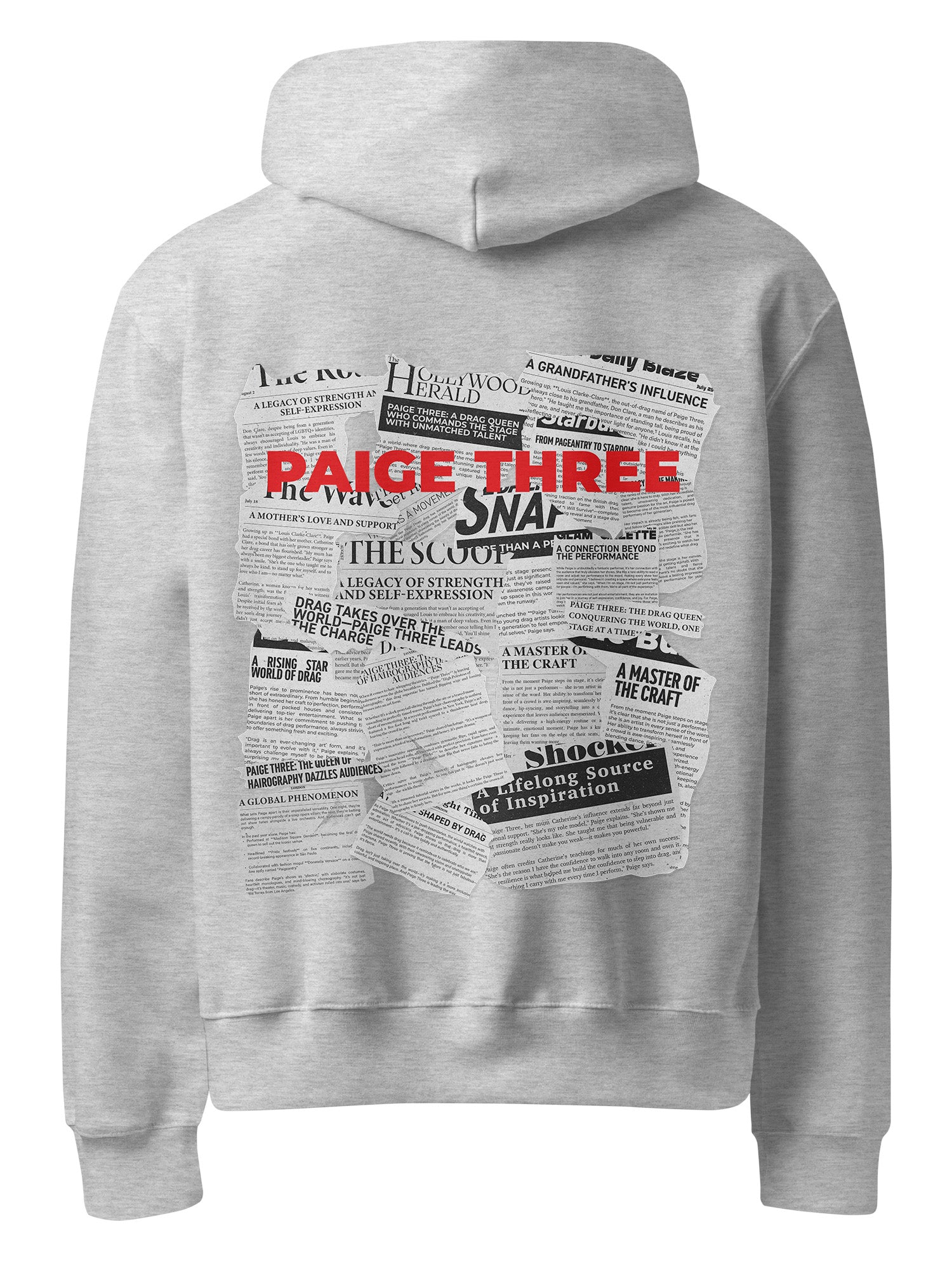 Paige Three - Newspaper Hoodie