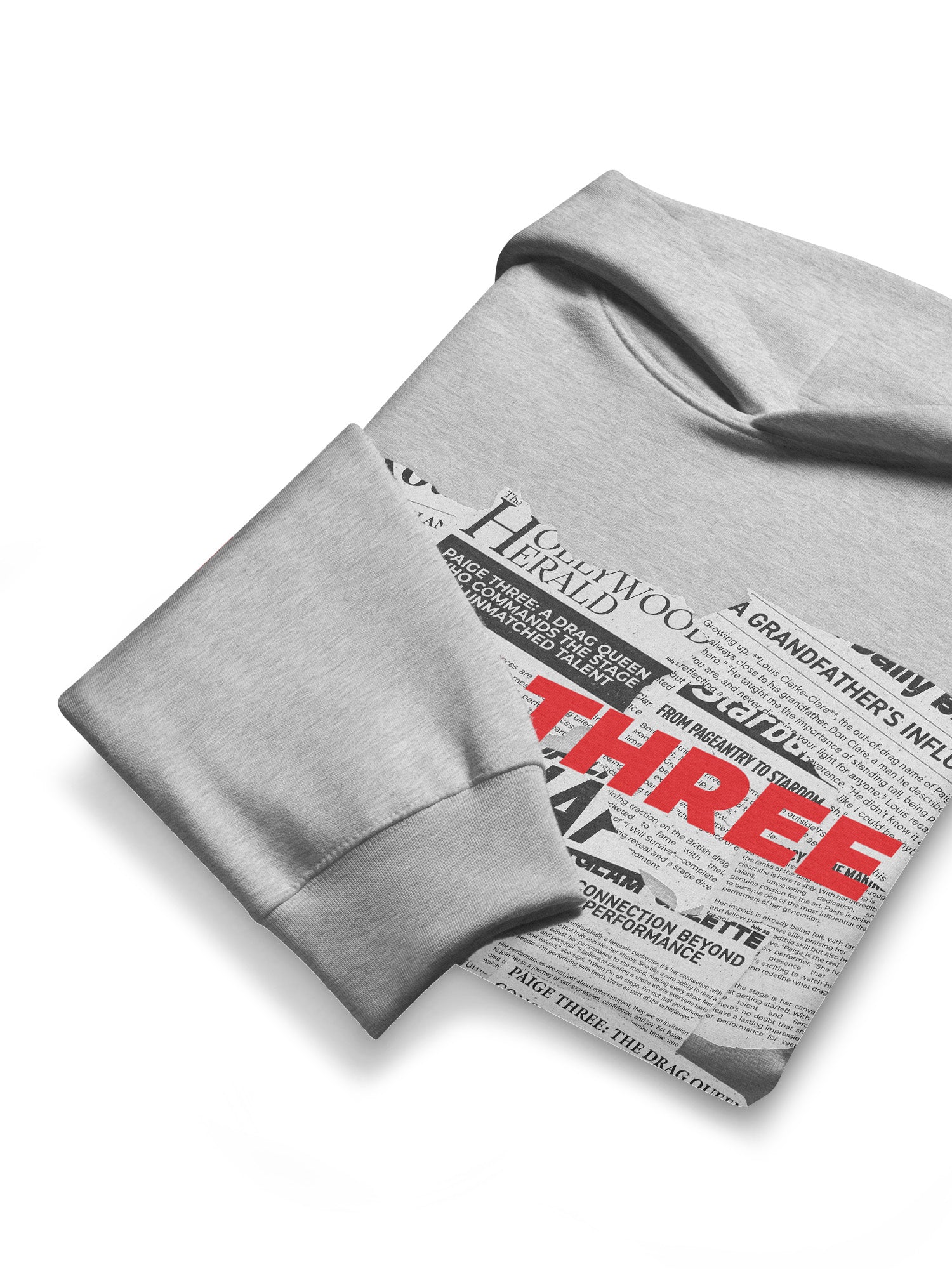 Paige Three - Newspaper Hoodie
