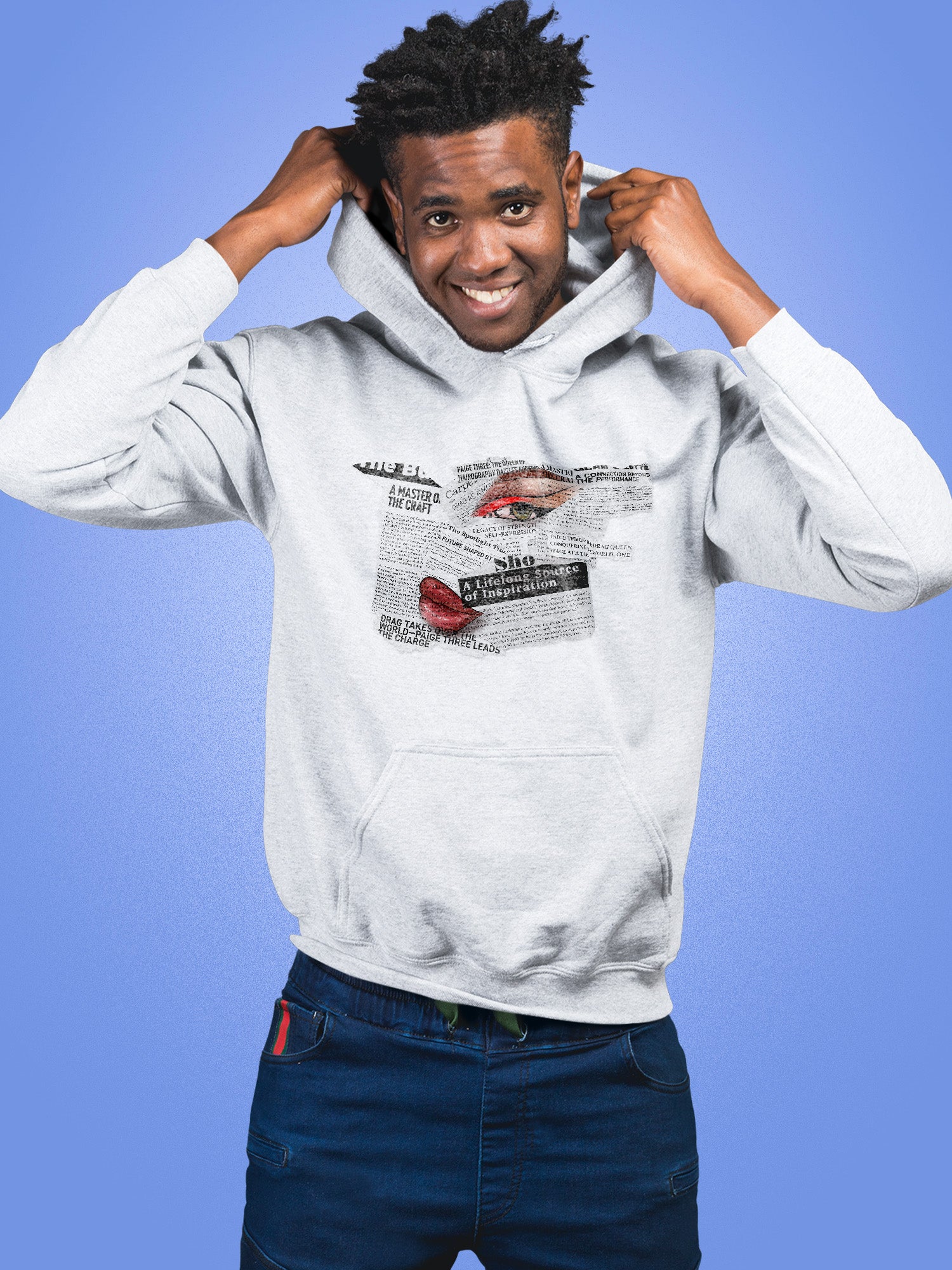 Paige Three - Face Hoodie