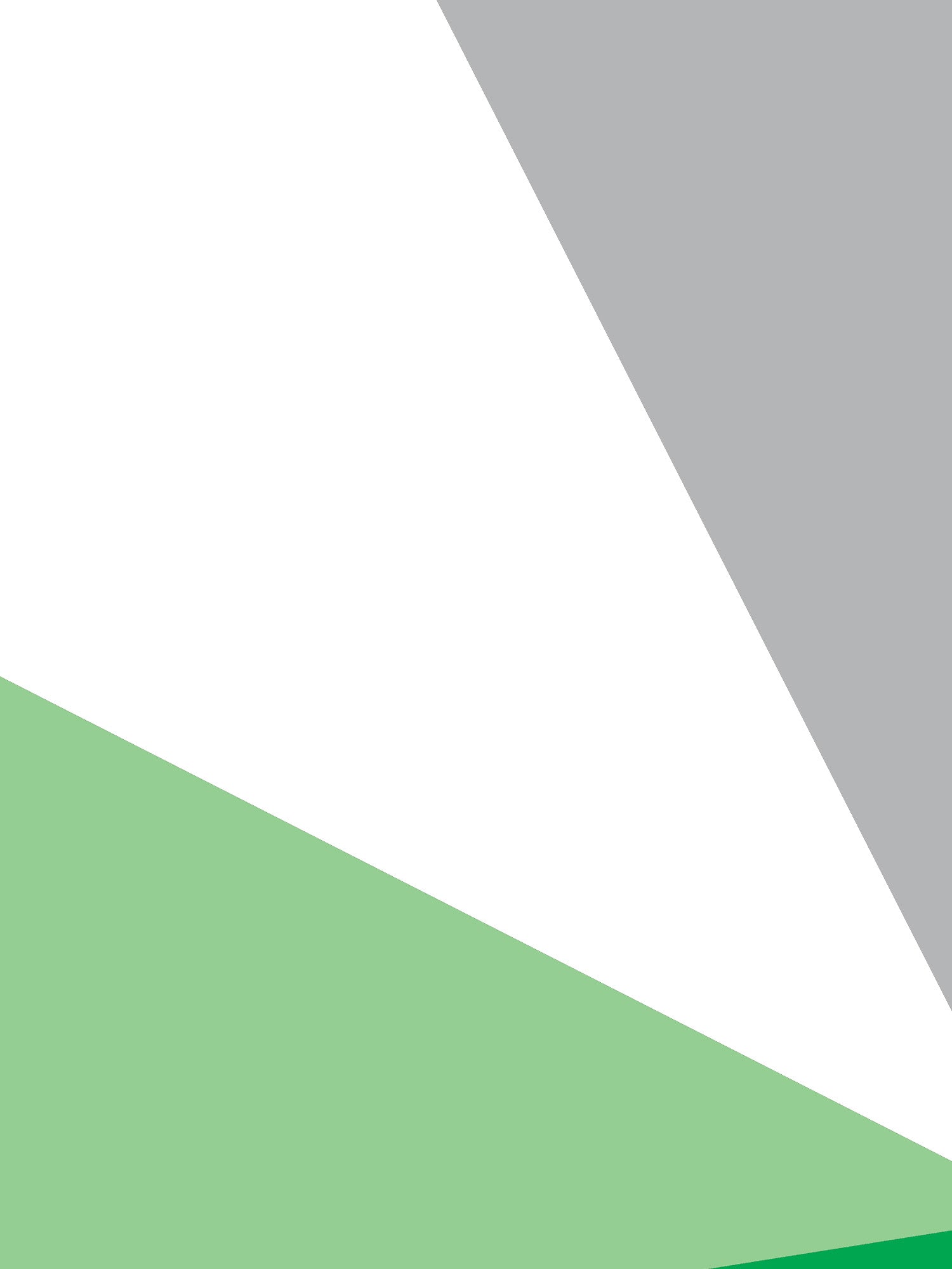 Geometric design with green, gray, and white triangles