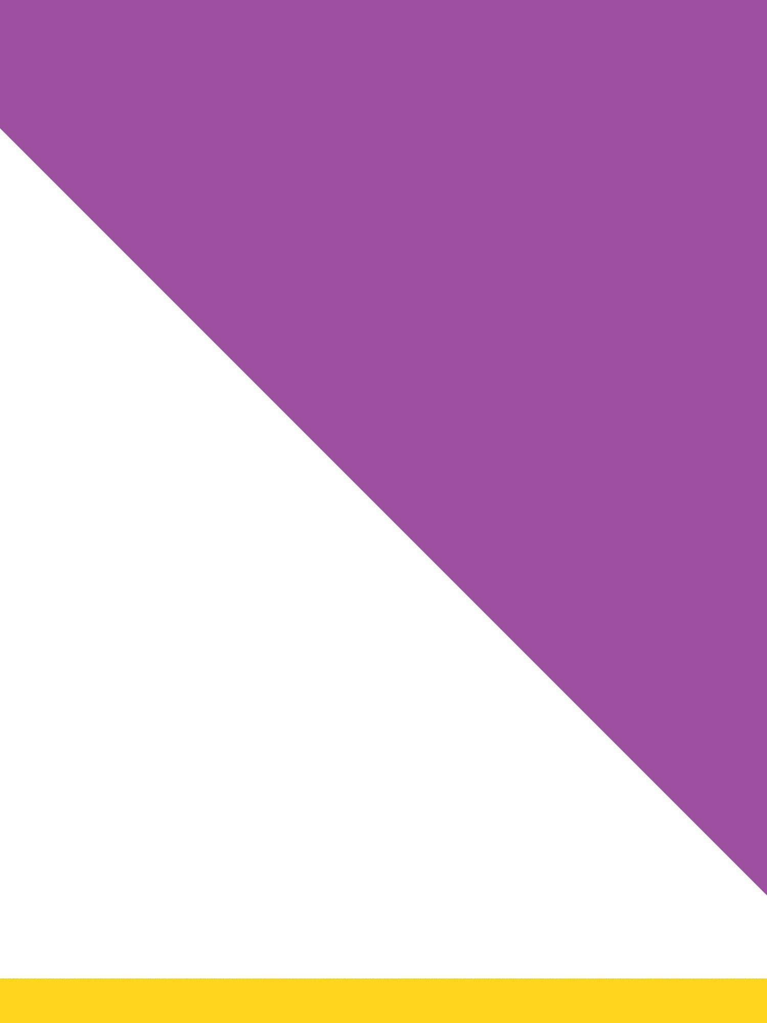 Color swatch with a diagonal split between purple and white, ending with yellow at the bottom.
