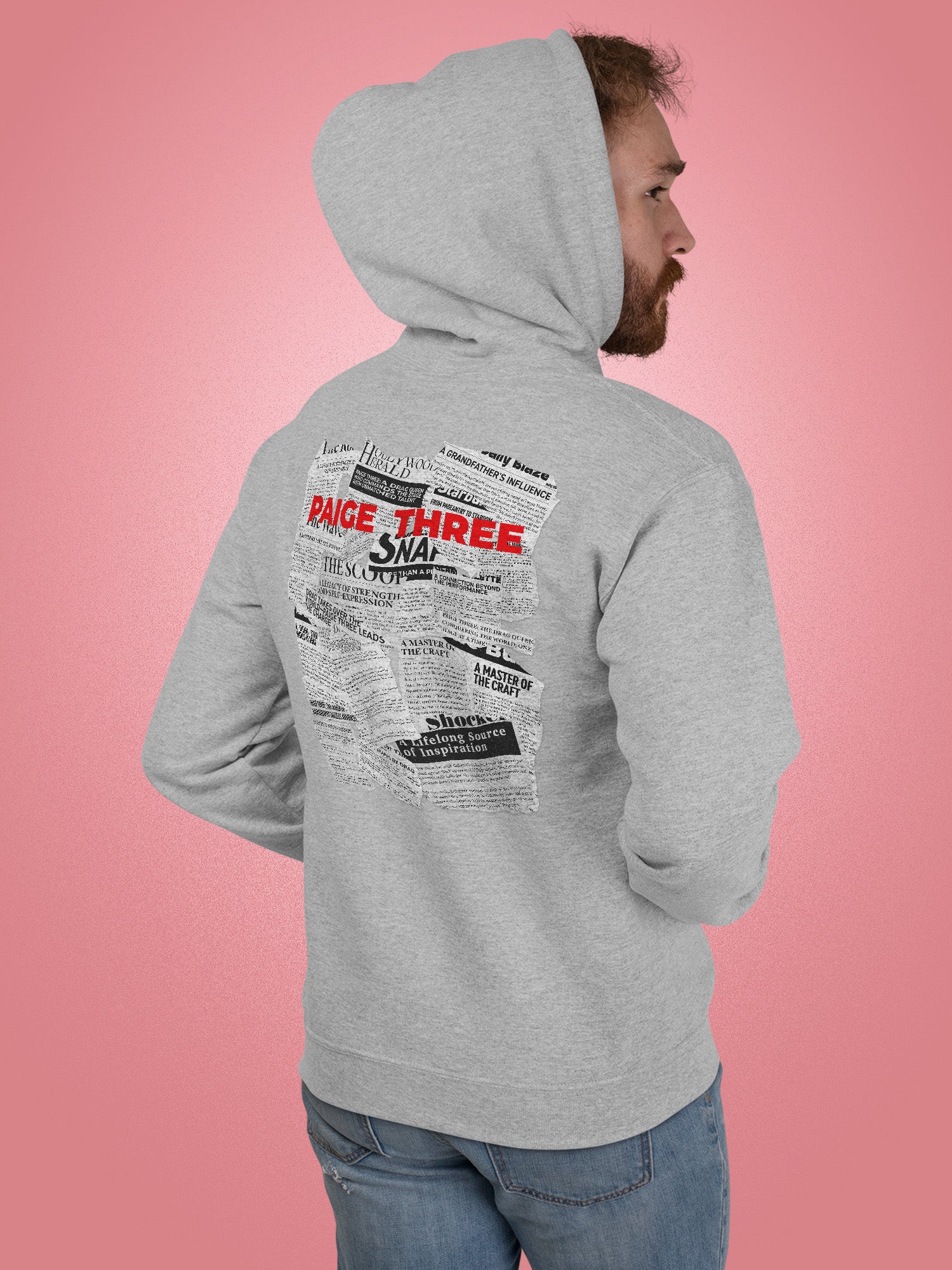 Paige Three - Newspaper Hoodie
