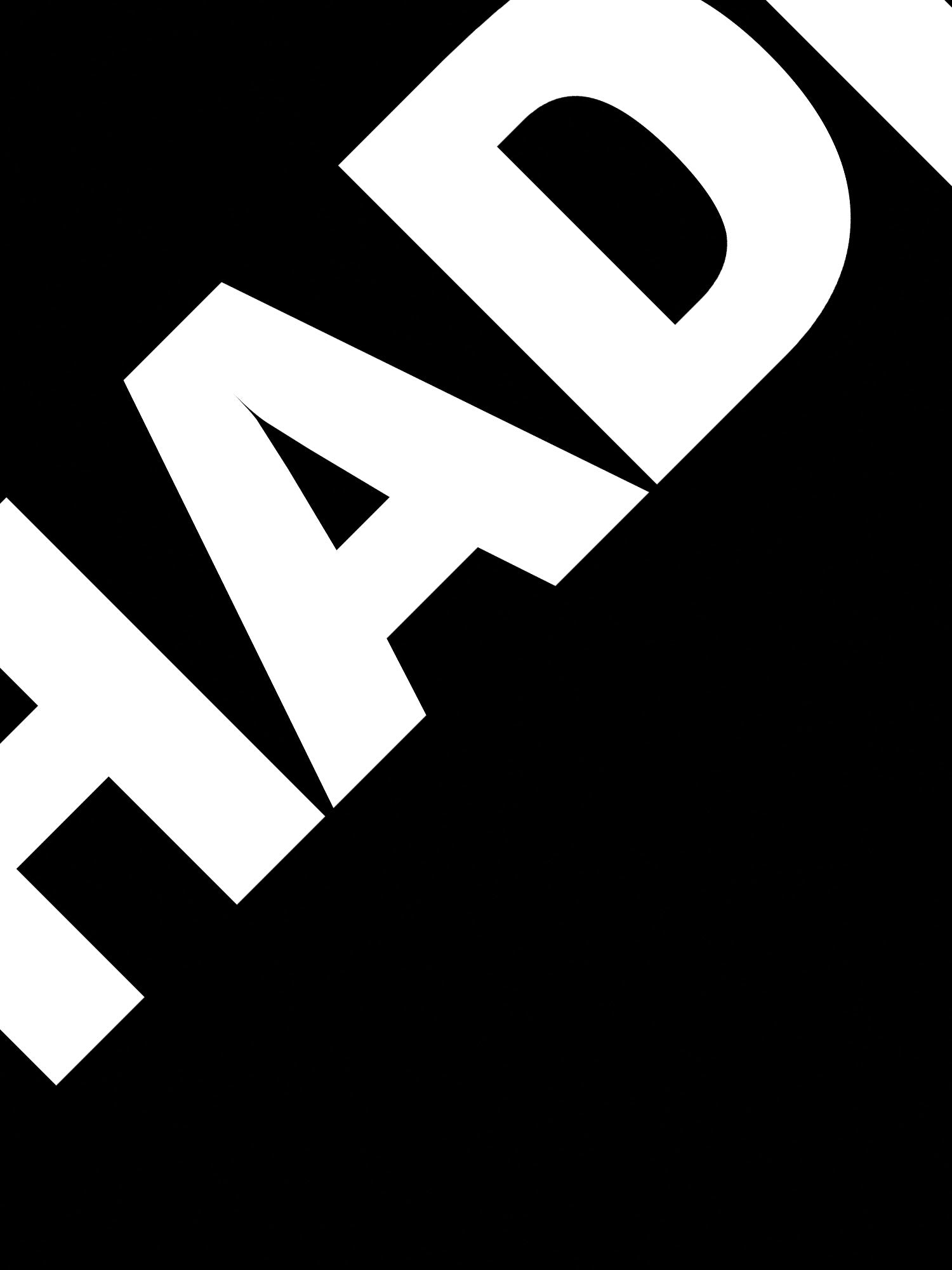 Black and white logo with 'THAD' text