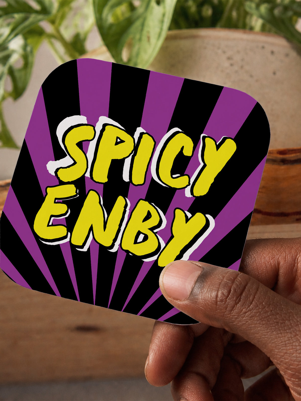 Spicy Enby Coaster