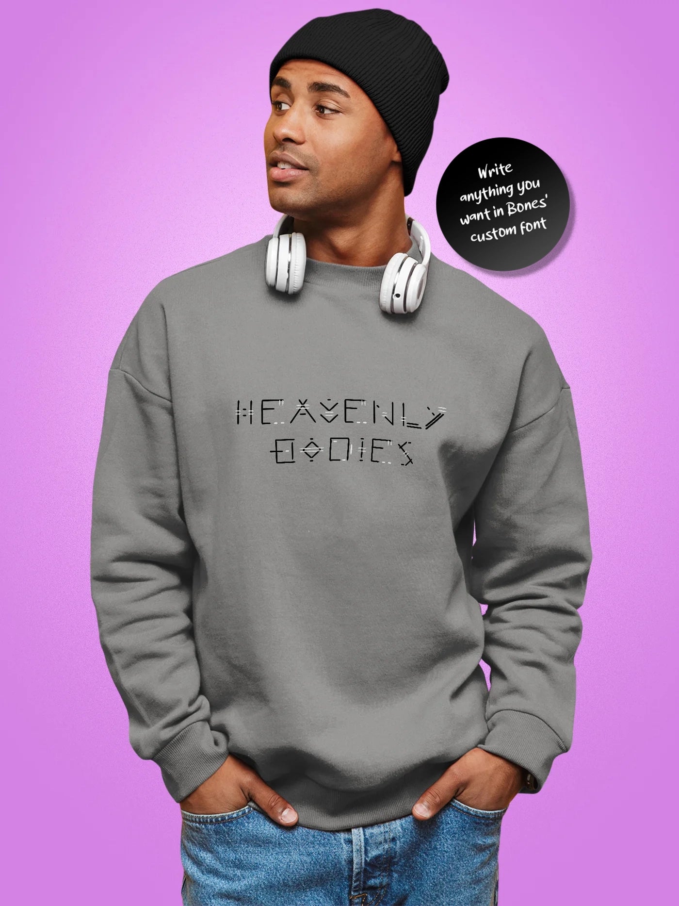 Bones - Alphabet Personalised Sweatshirt