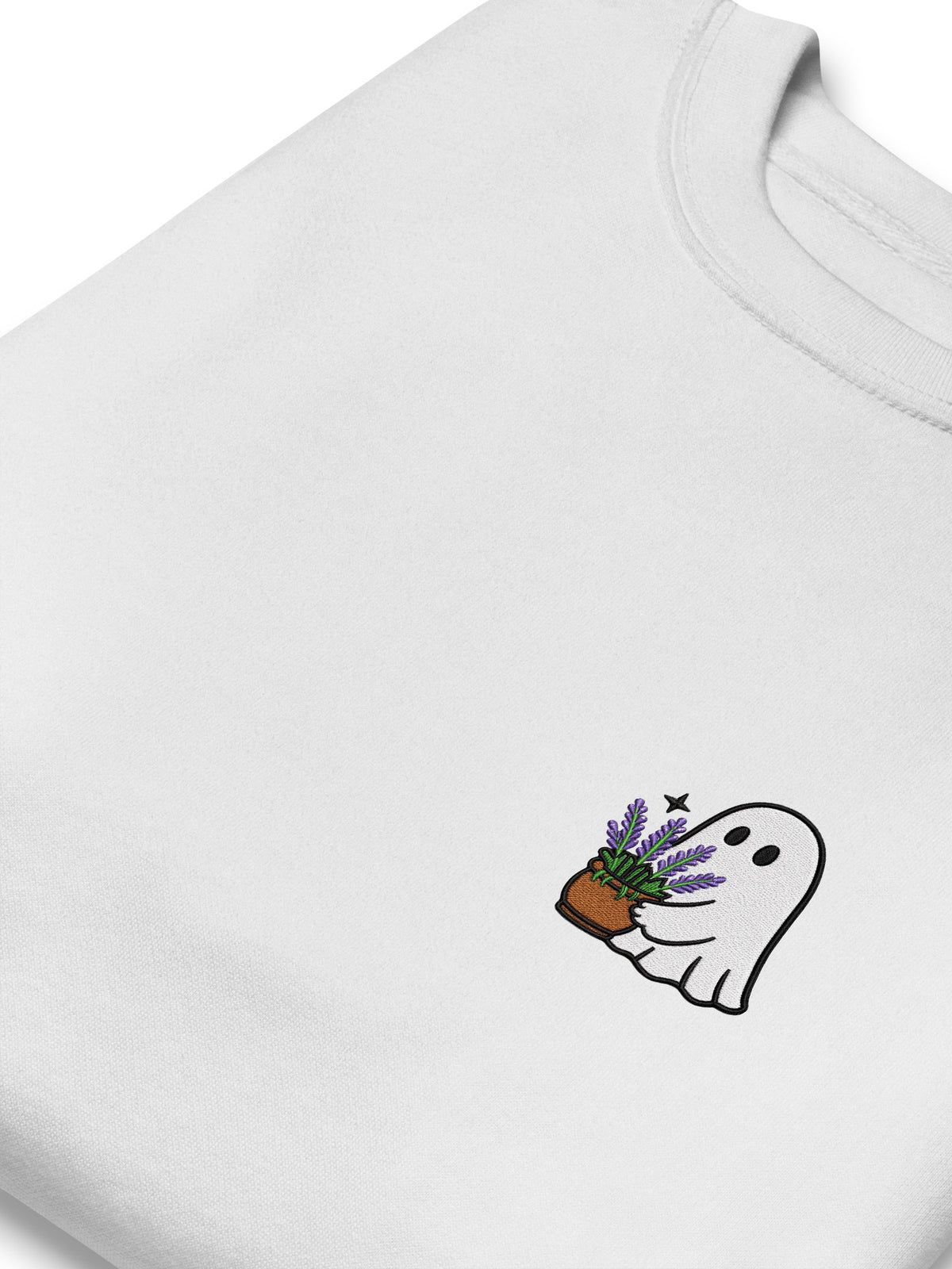 Lavender Ghost Embroidered Sweatshirt, photo 3
