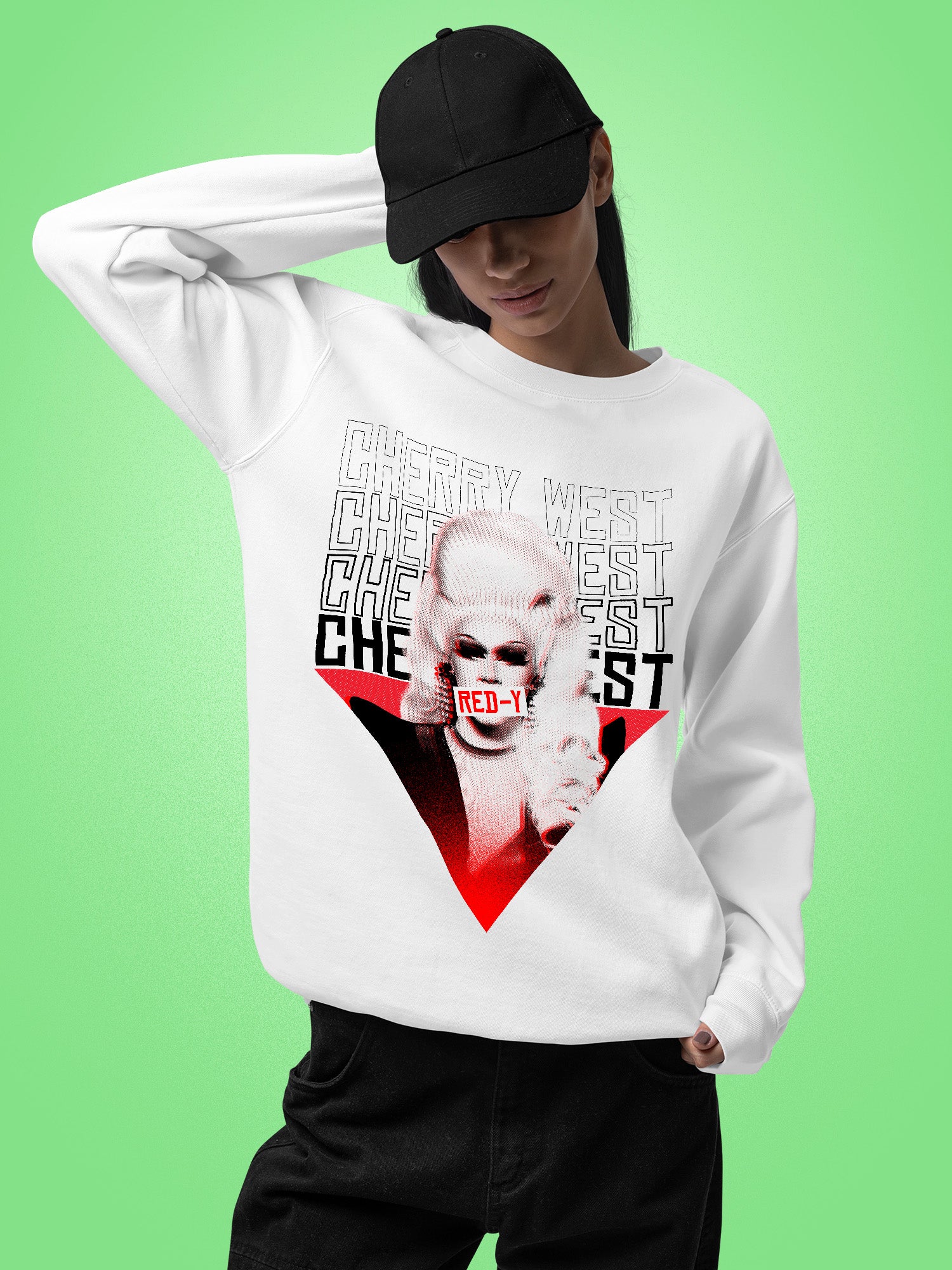 Cherry West - Red-y Down Sweatshirt