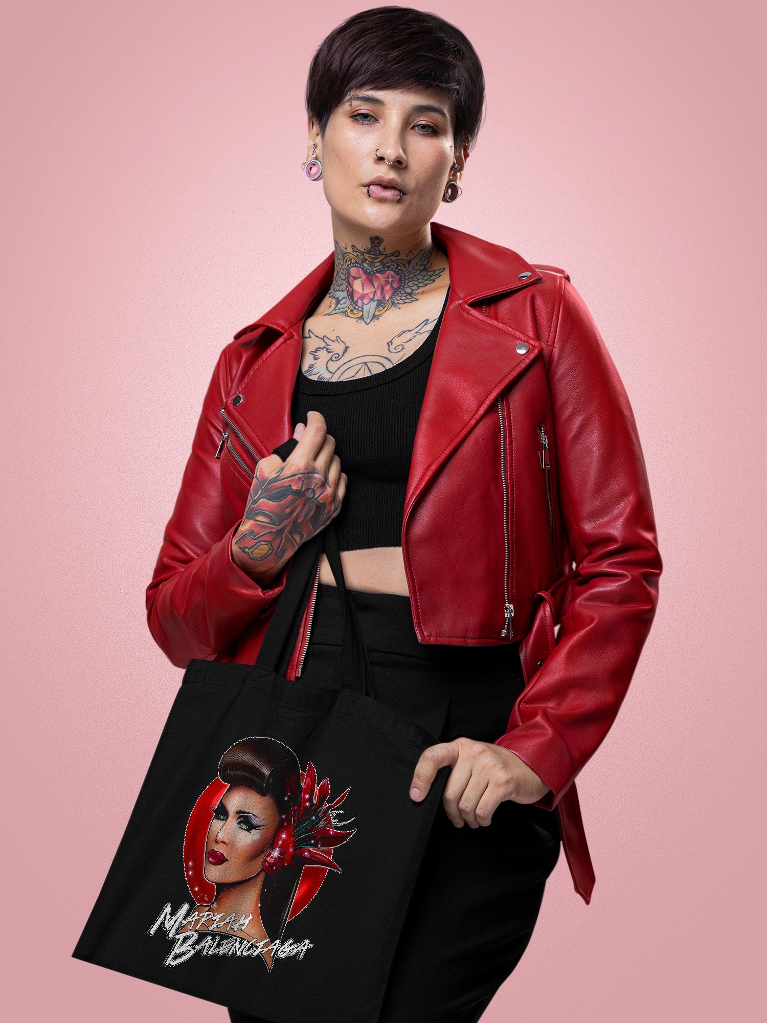 Mariah Balenciaga - Red Tote Bag