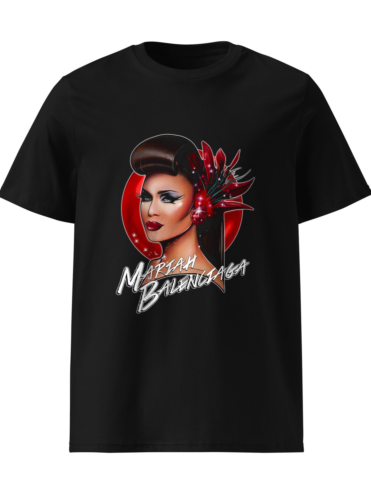 Mariah Balenciaga -  Red Illustration T-Shirt
