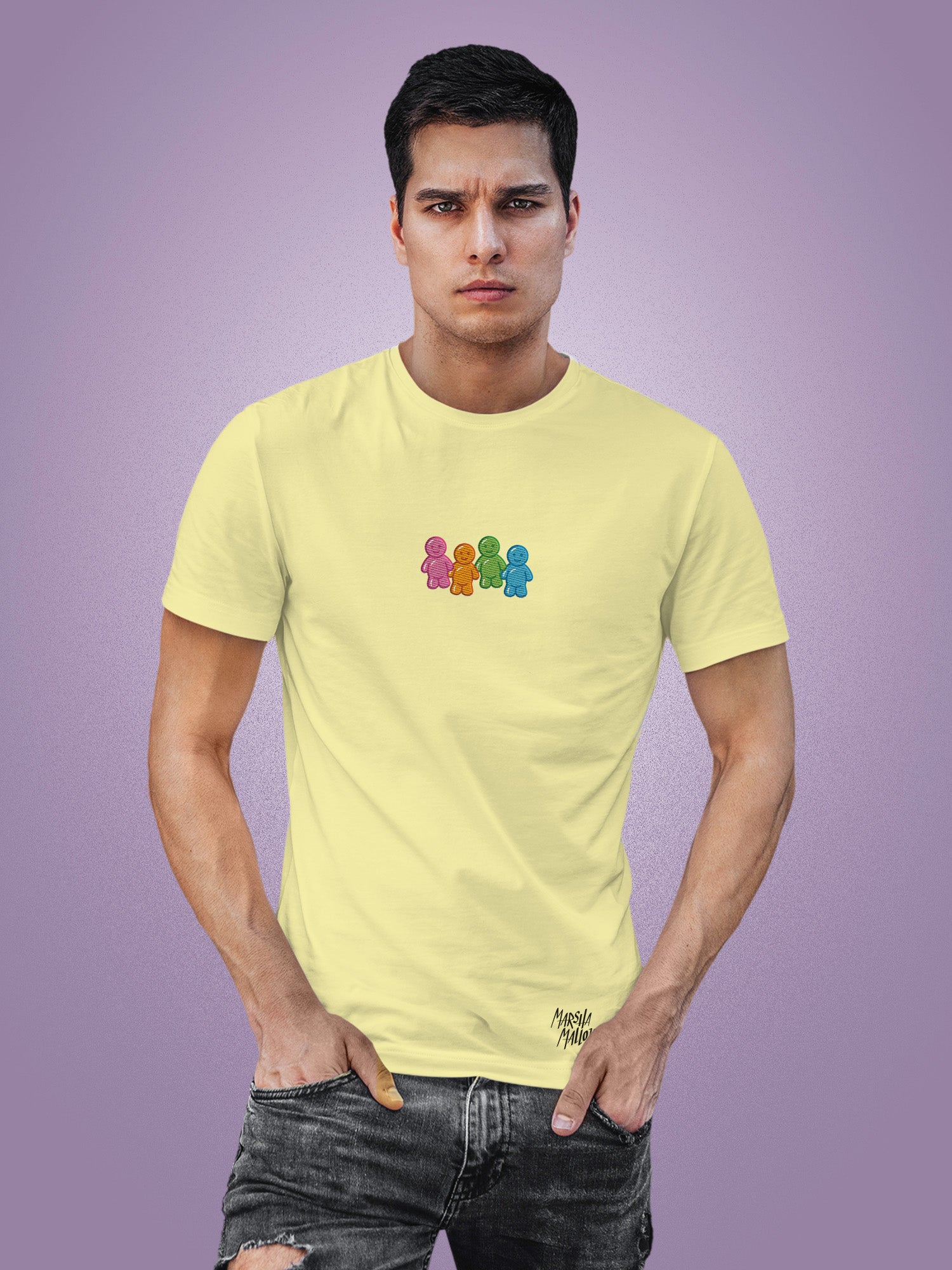 Marsha Mallow - Jelly Babies Embroidered T-Shirt
