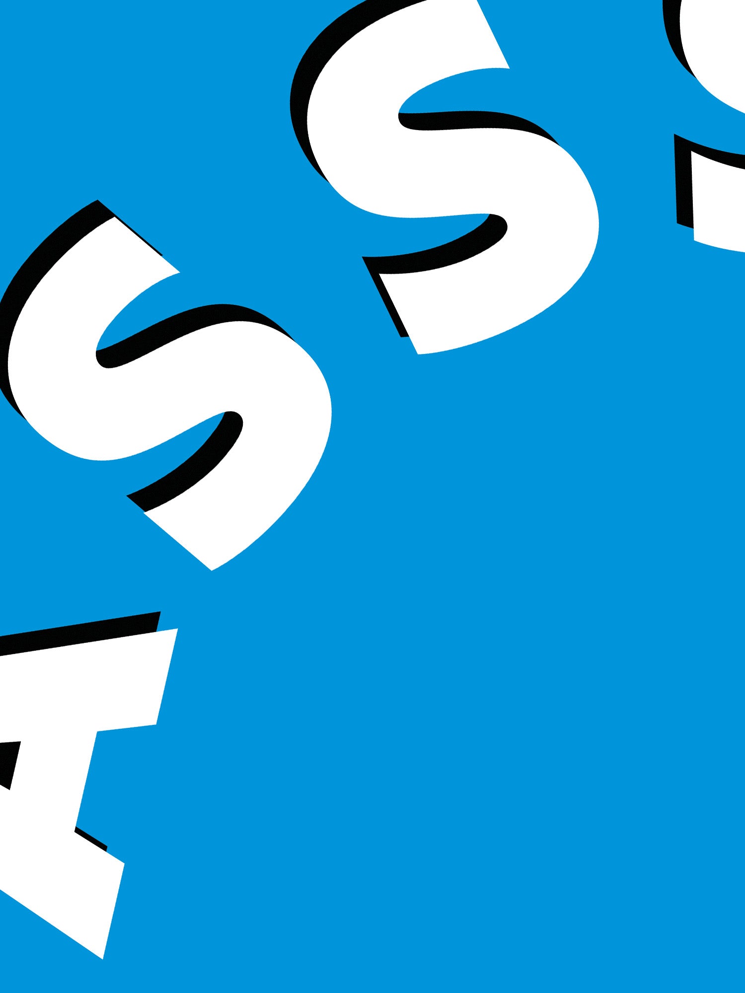 White text on a blue background