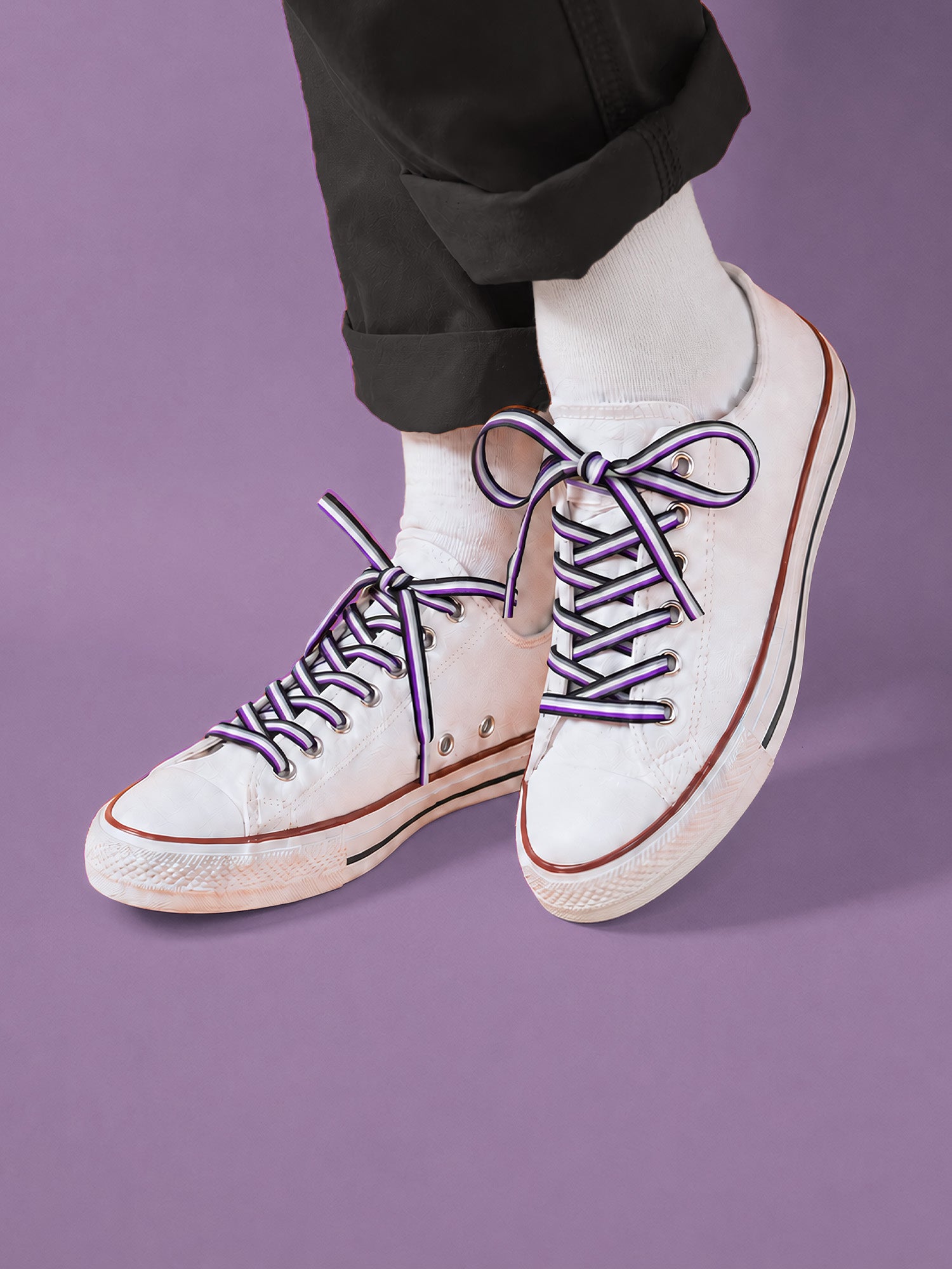 Asexual Pride Shoelaces