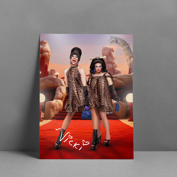 Vicki Vivacious - Cavegirl Signed Print